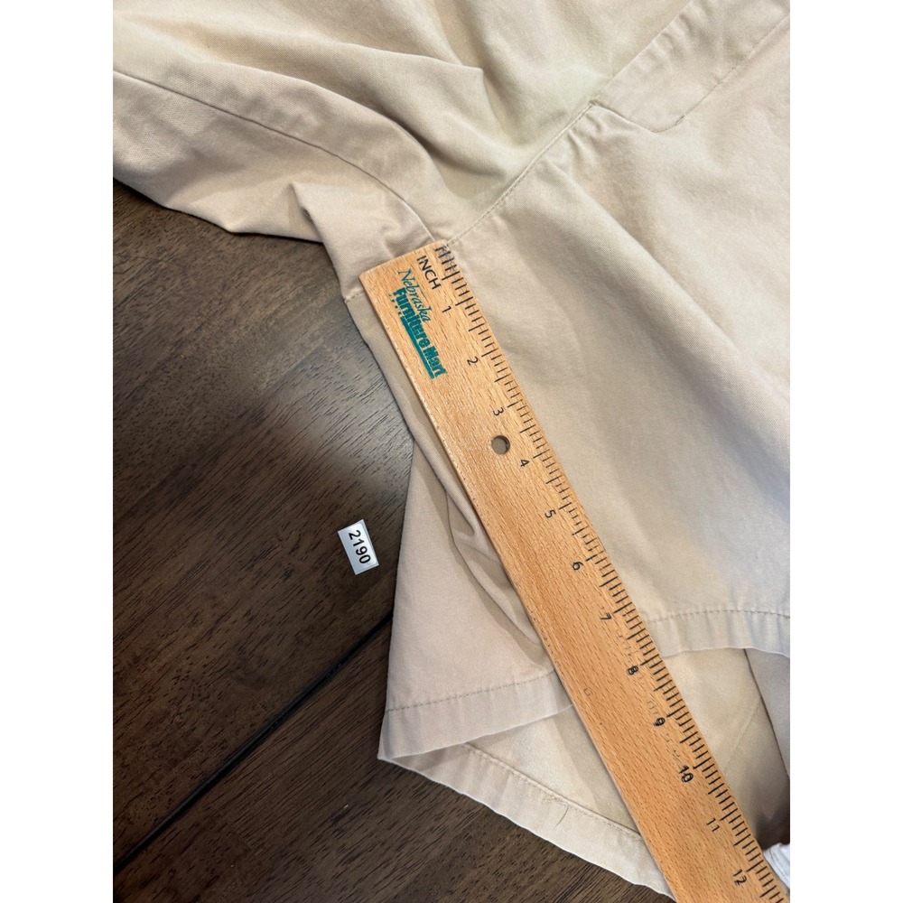 John Ashford Adventure Men 33 Khaki Tan Cotton Canvas Cargo Shorts Elastic Waist - Picture 5 of 6